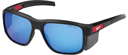 Full Frame Safety Glasses with Removable Side Shields – Blue Mirrored Anti-Scratch Lenses