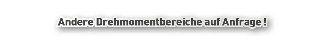 Andere Drehmomentbereiche auf Anfrage !