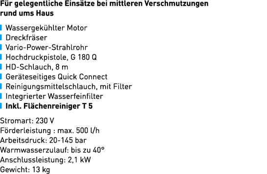 F r gelegentliche Eins tze bei mittleren Verschmutzungen rund ums Haus ￼ Wassergek hlter Motor ￼ Dreckfr ser ￼ Vario ...